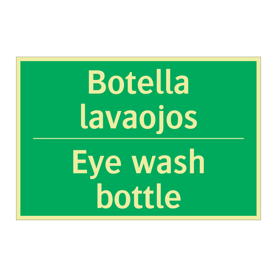 Botella lavaojos - Eye wash bottle
