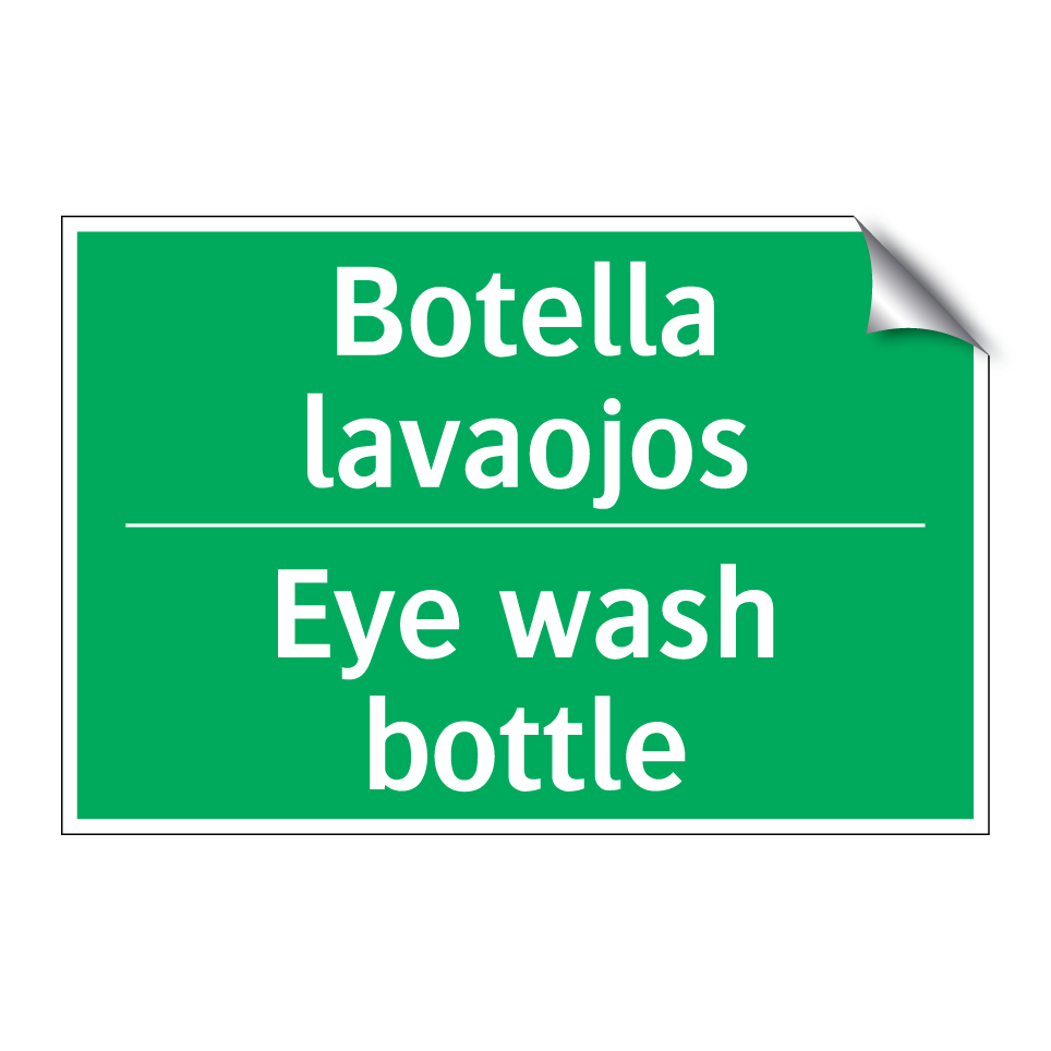 Botella lavaojos - Eye wash bottle