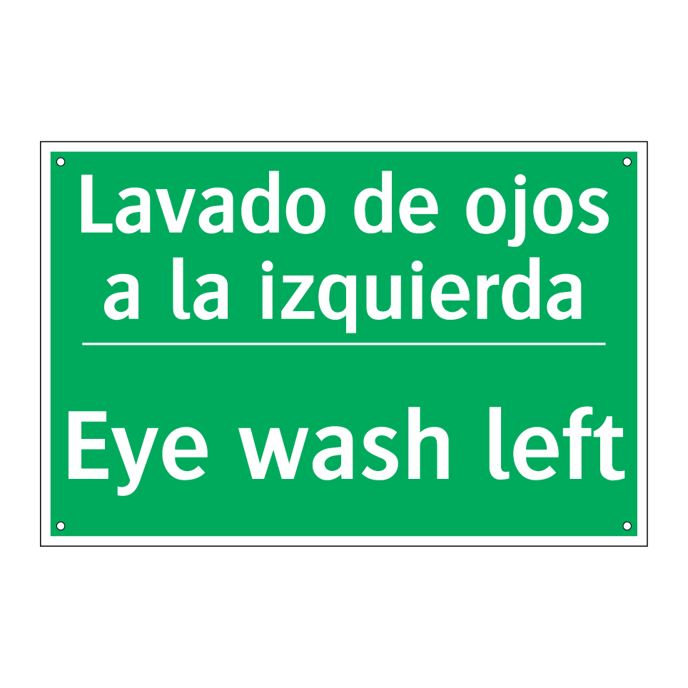 Lavado de ojos a la izquierda - Eye wash left