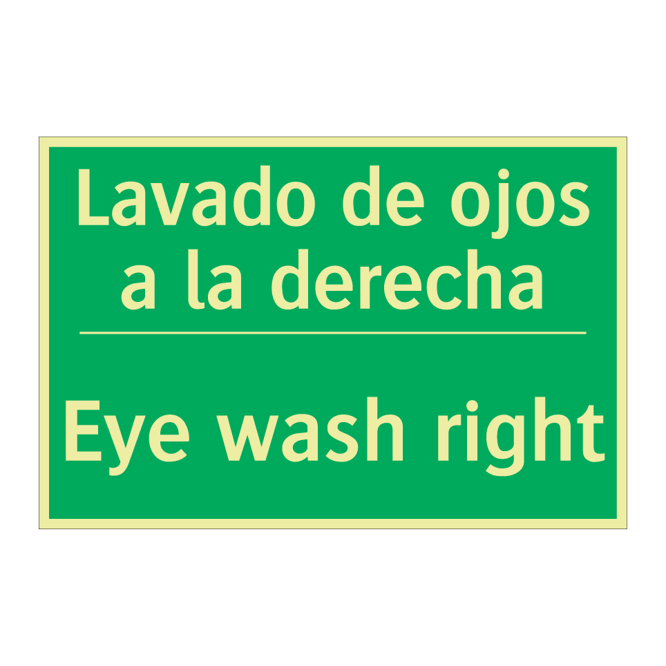 Lavado de ojos a la derecha - Eye wash right