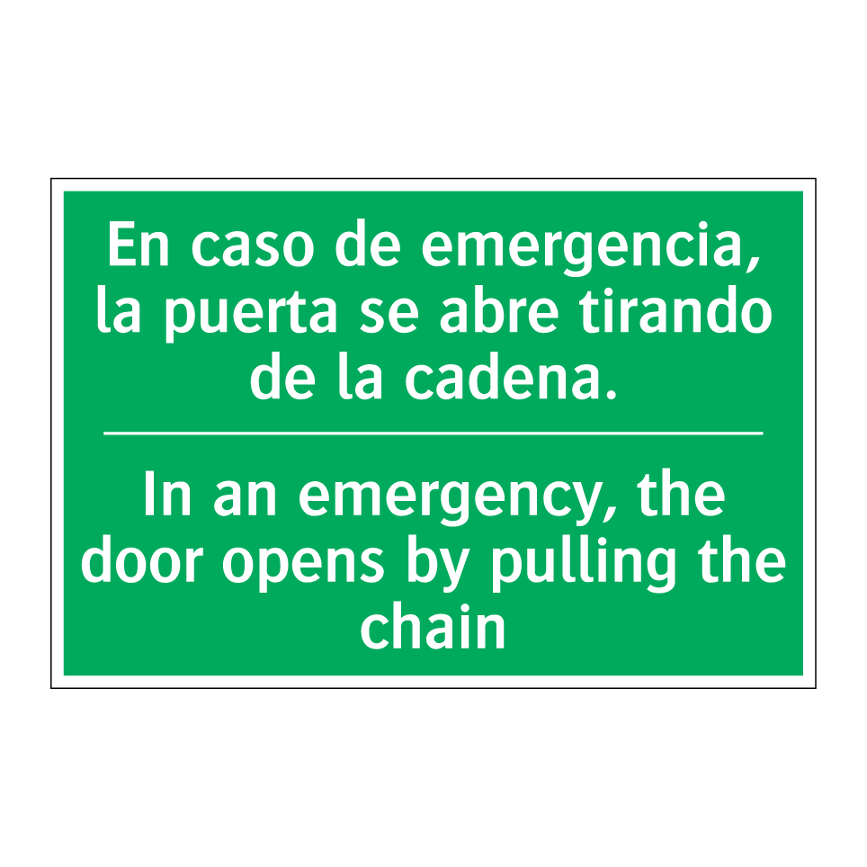 En caso de emergencia, la /.../ - In an emergency, the door /.../