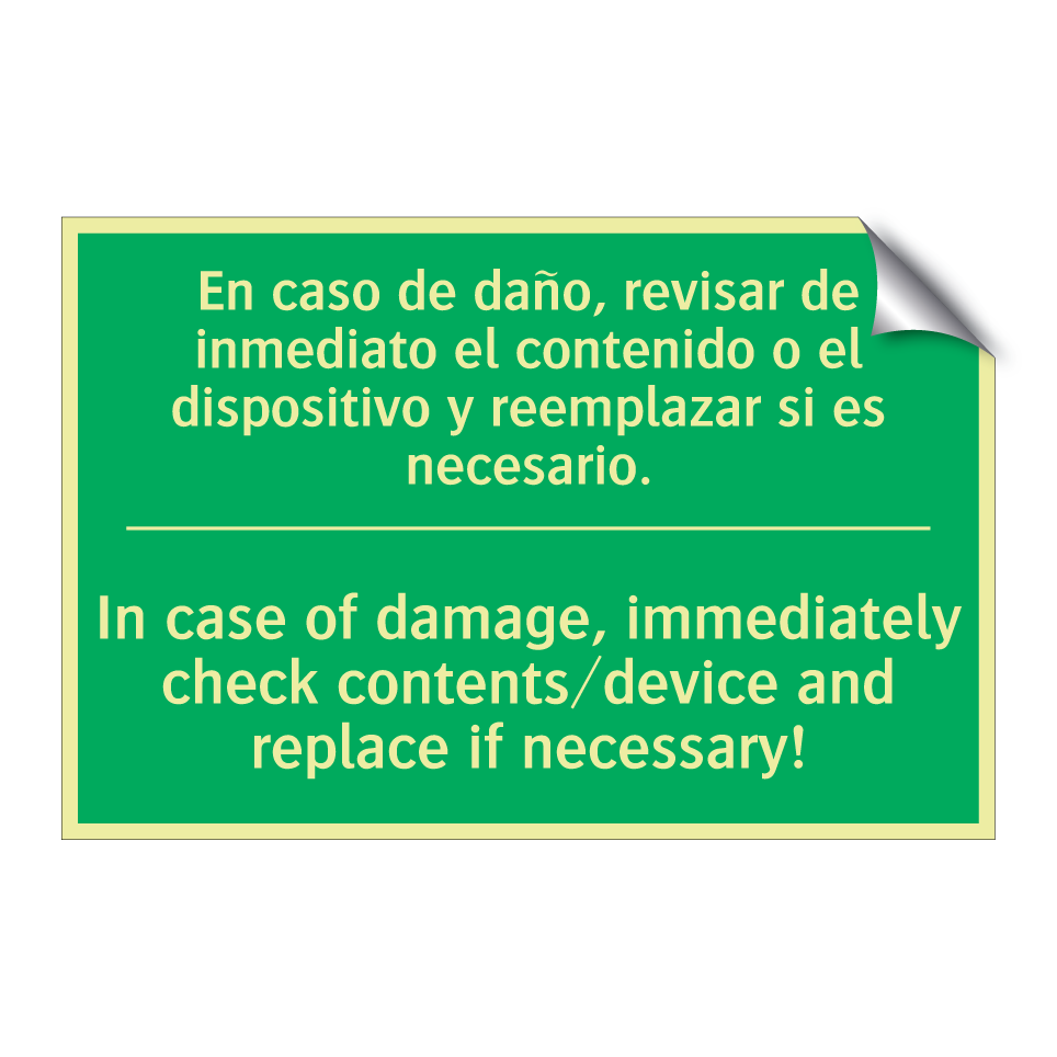En caso de daño, revisar de /.../ - In case of damage, /.../
