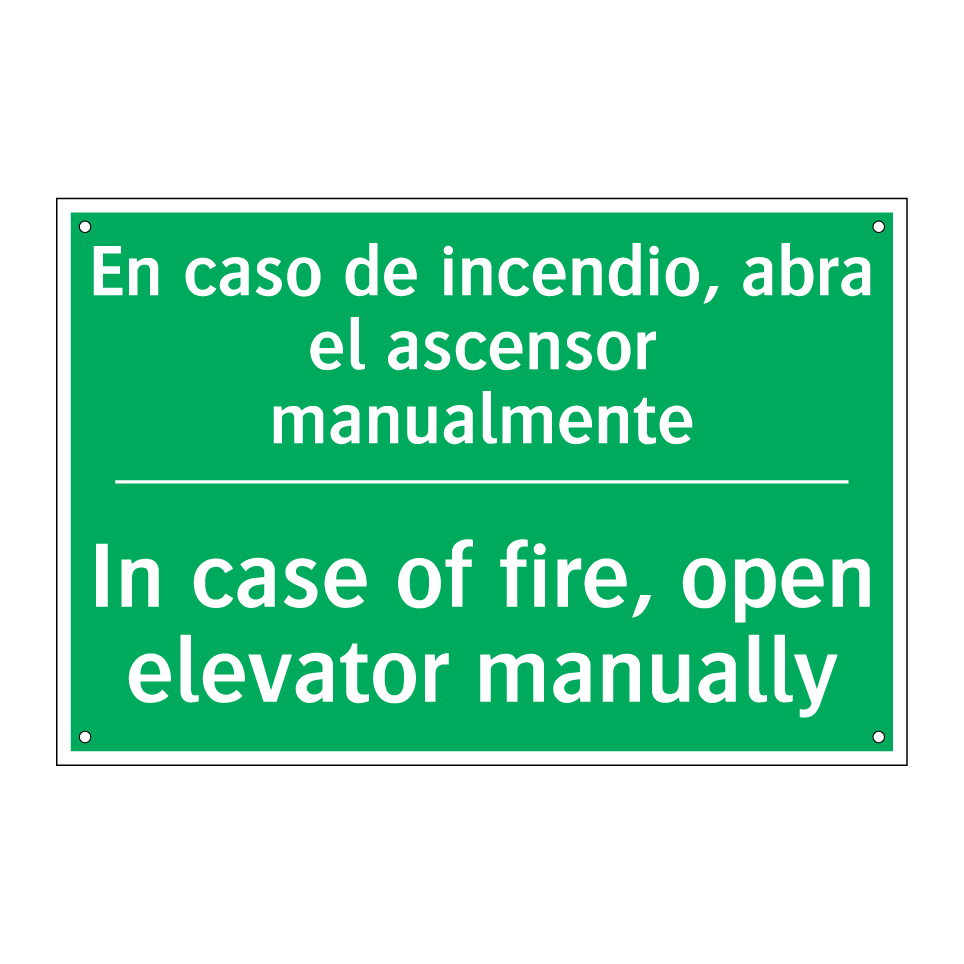 En caso de incendio, abra el /.../ - In case of fire, open /.../