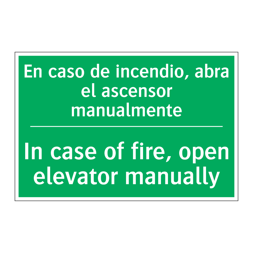 En caso de incendio, abra el /.../ - In case of fire, open /.../