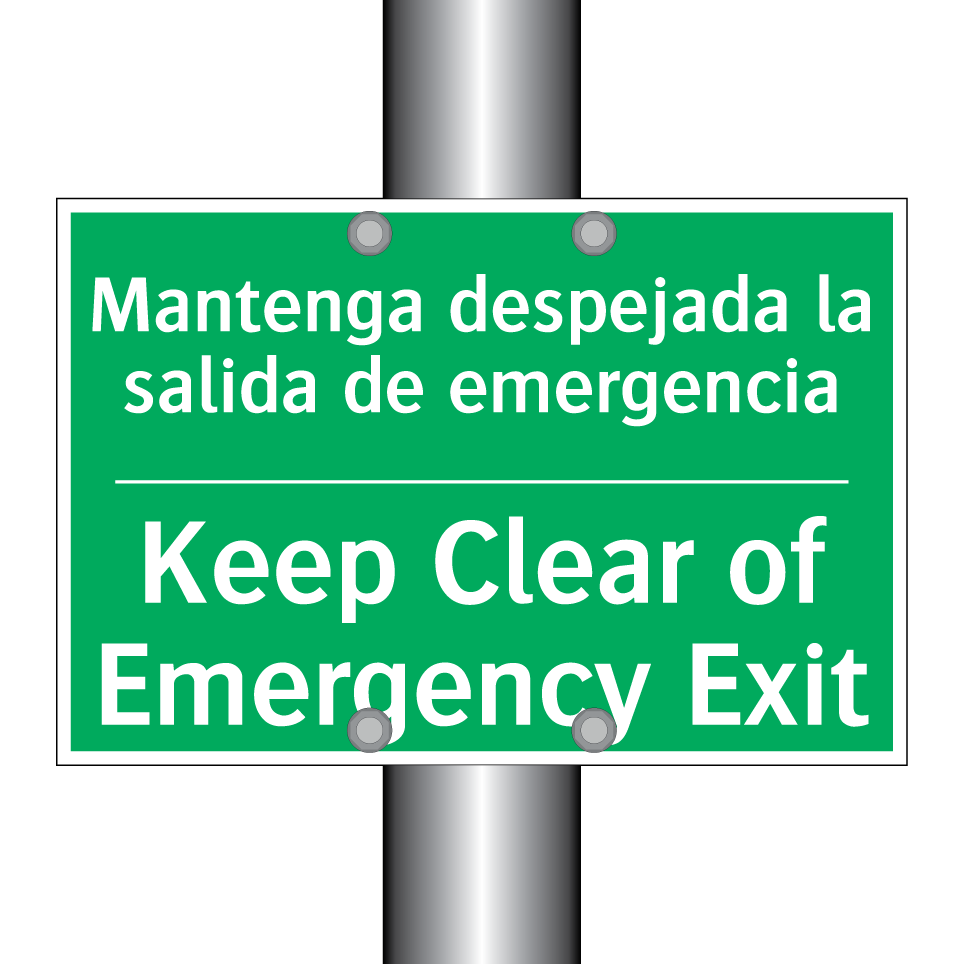 Mantenga despejada la salida /.../ - Keep Clear of Emergency Exit
