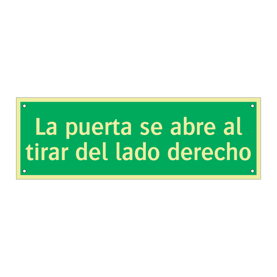 La puerta se abre al tirar del lado derecho