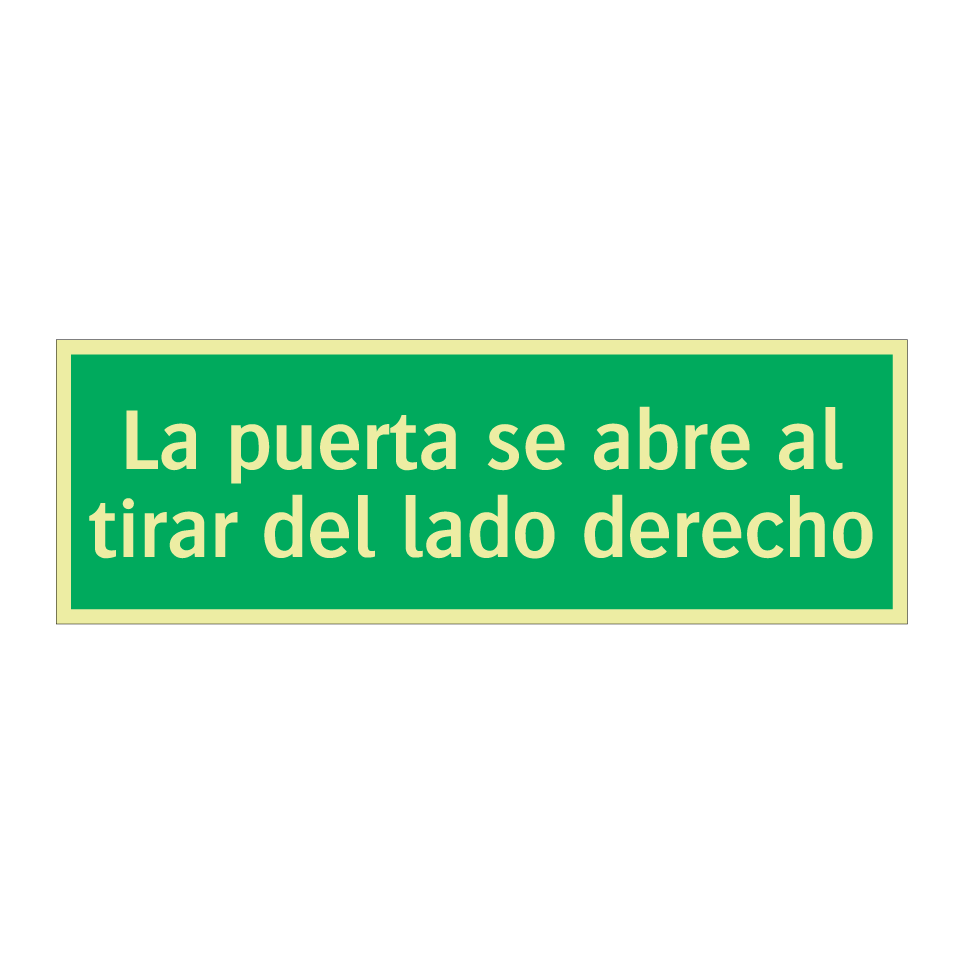 La puerta se abre al tirar del lado derecho