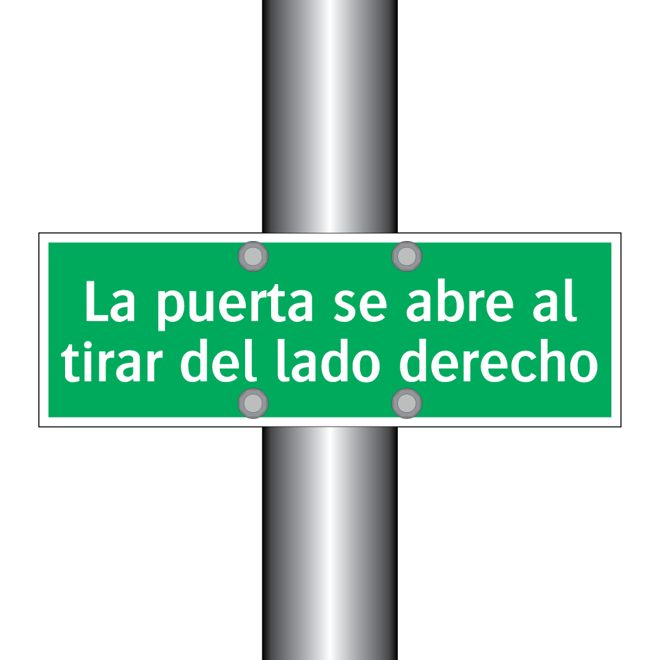 La puerta se abre al tirar del lado derecho