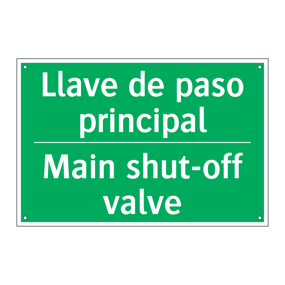 Llave de paso principal - Main shut-off valve