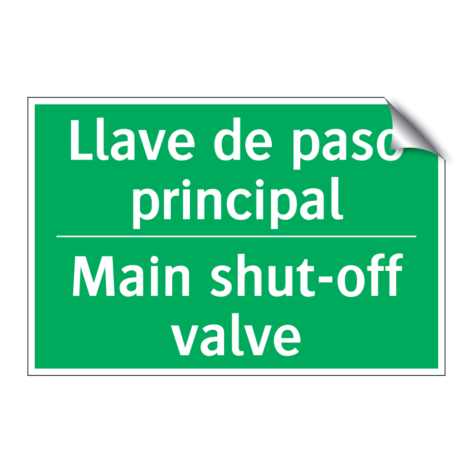 Llave de paso principal - Main shut-off valve