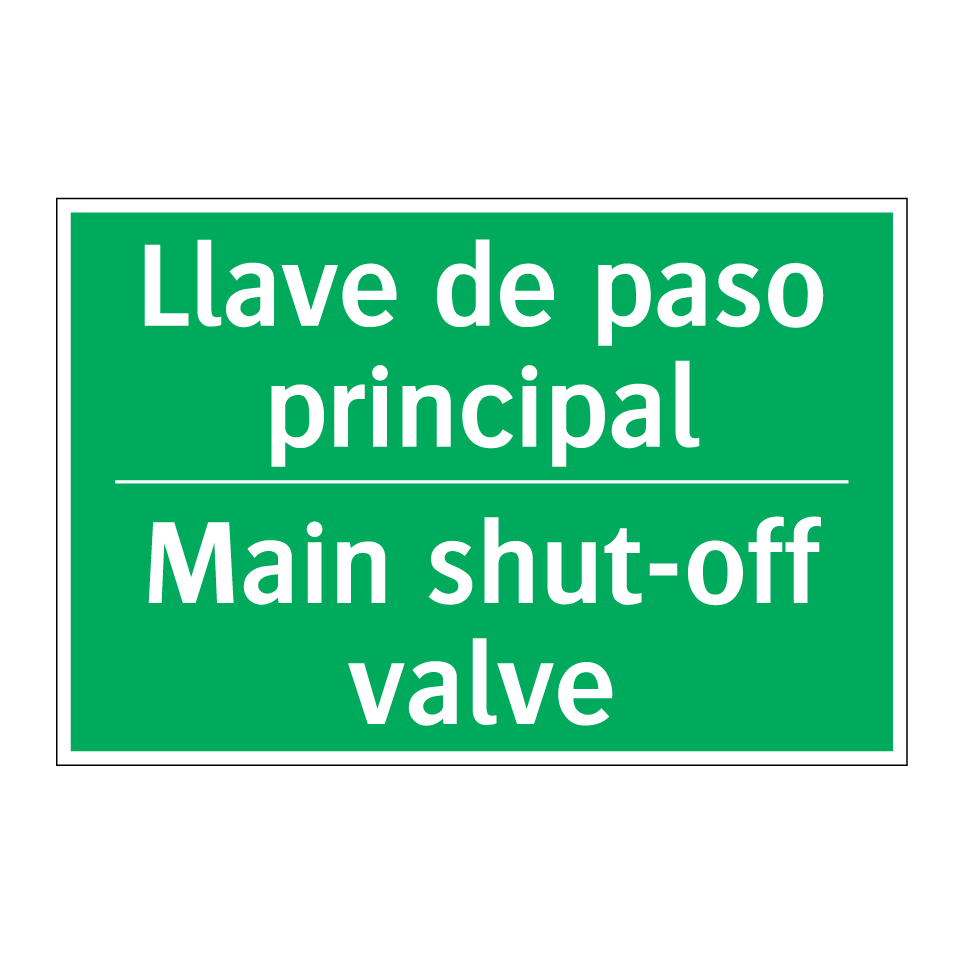 Llave de paso principal - Main shut-off valve