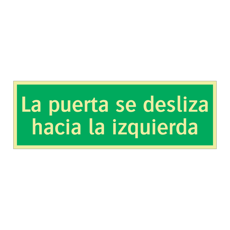 La puerta se desliza hacia la izquierda