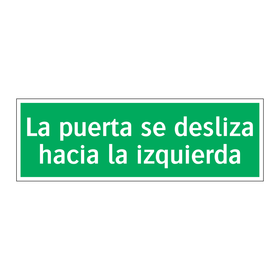 La puerta se desliza hacia la izquierda