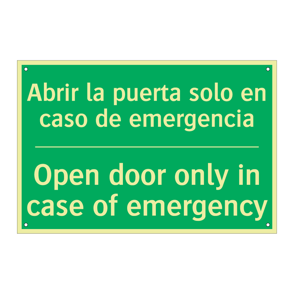 Abrir la puerta solo en caso /.../ - Open door only in case of /.../
