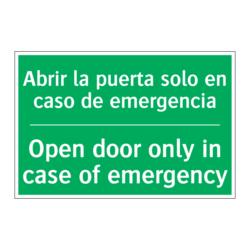 Abrir la puerta solo en caso /.../ - Open door only in case of /.../
