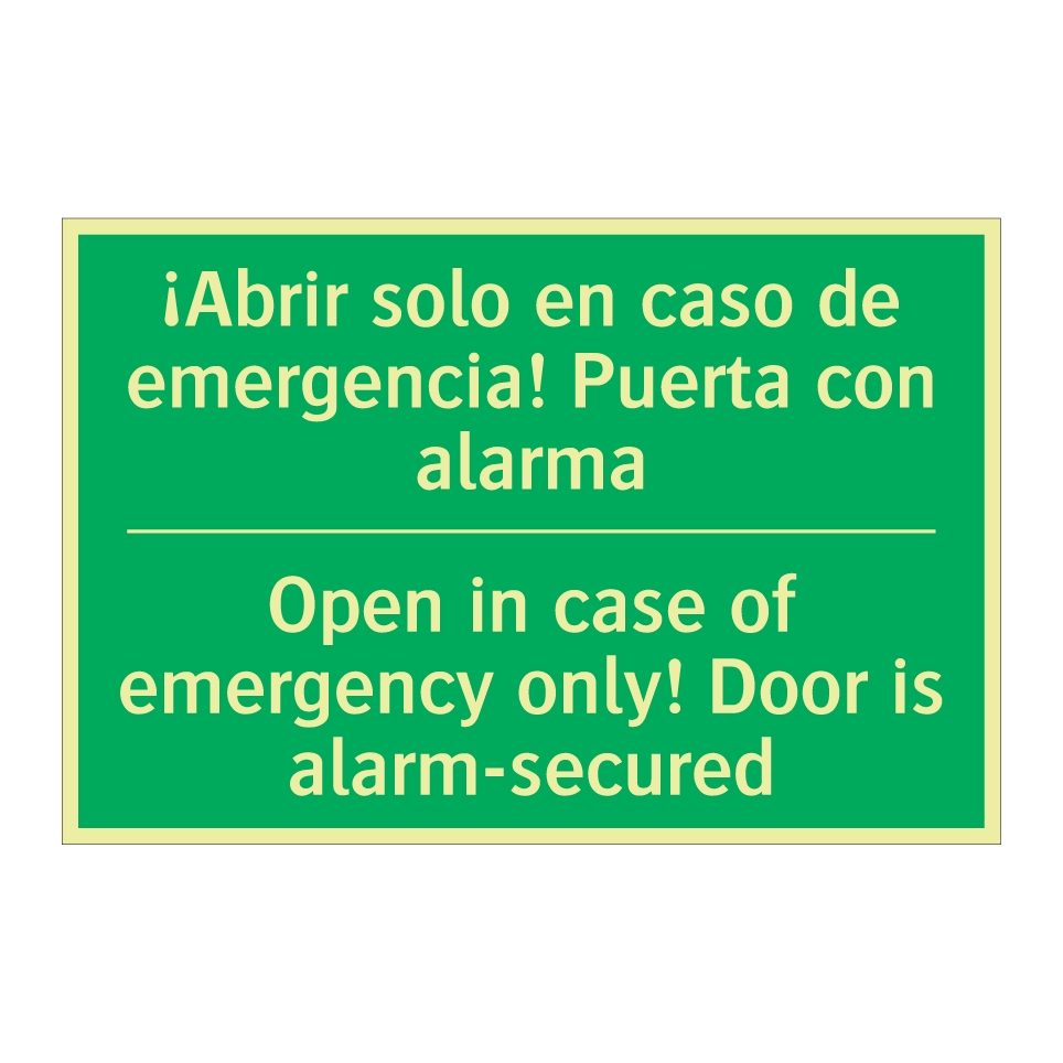 ¡Abrir solo en caso de /.../ - Open in case of emergency /.../
