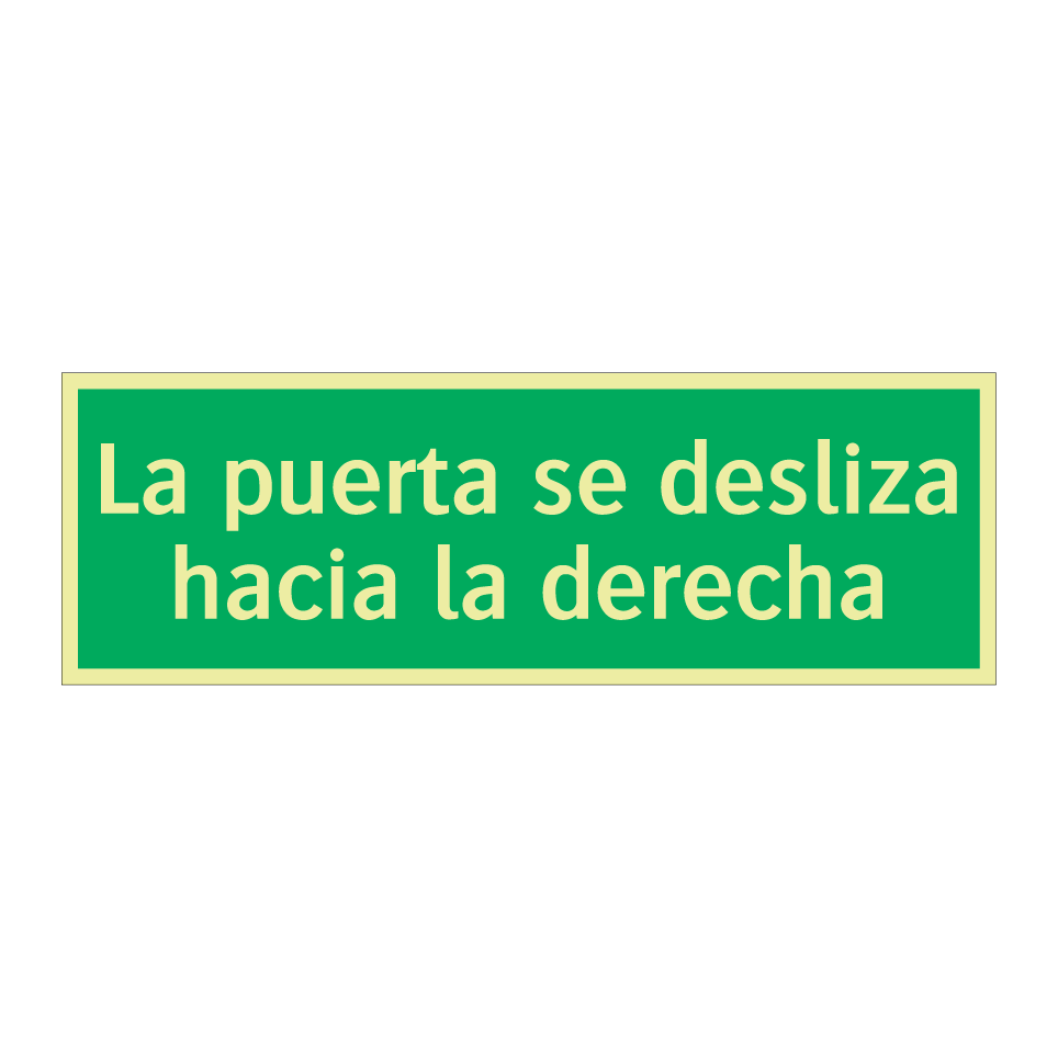 La puerta se desliza hacia la derecha