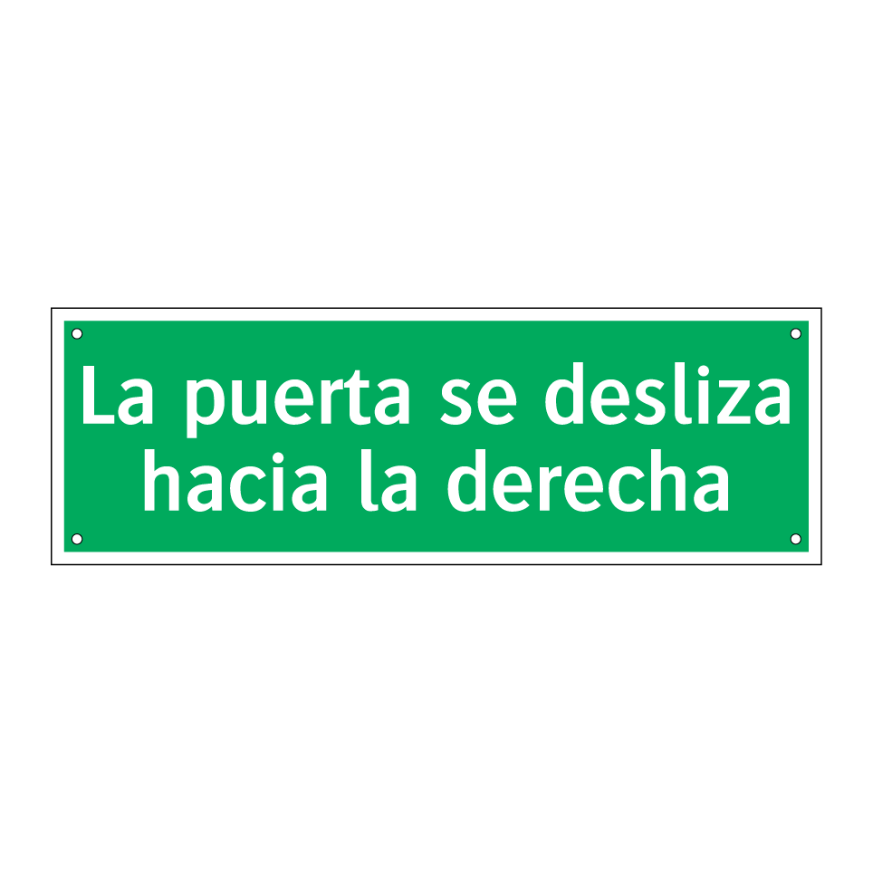 La puerta se desliza hacia la derecha