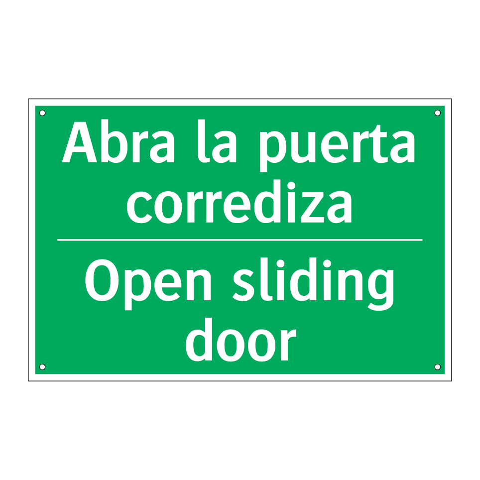 Abra la puerta corrediza - Open sliding door