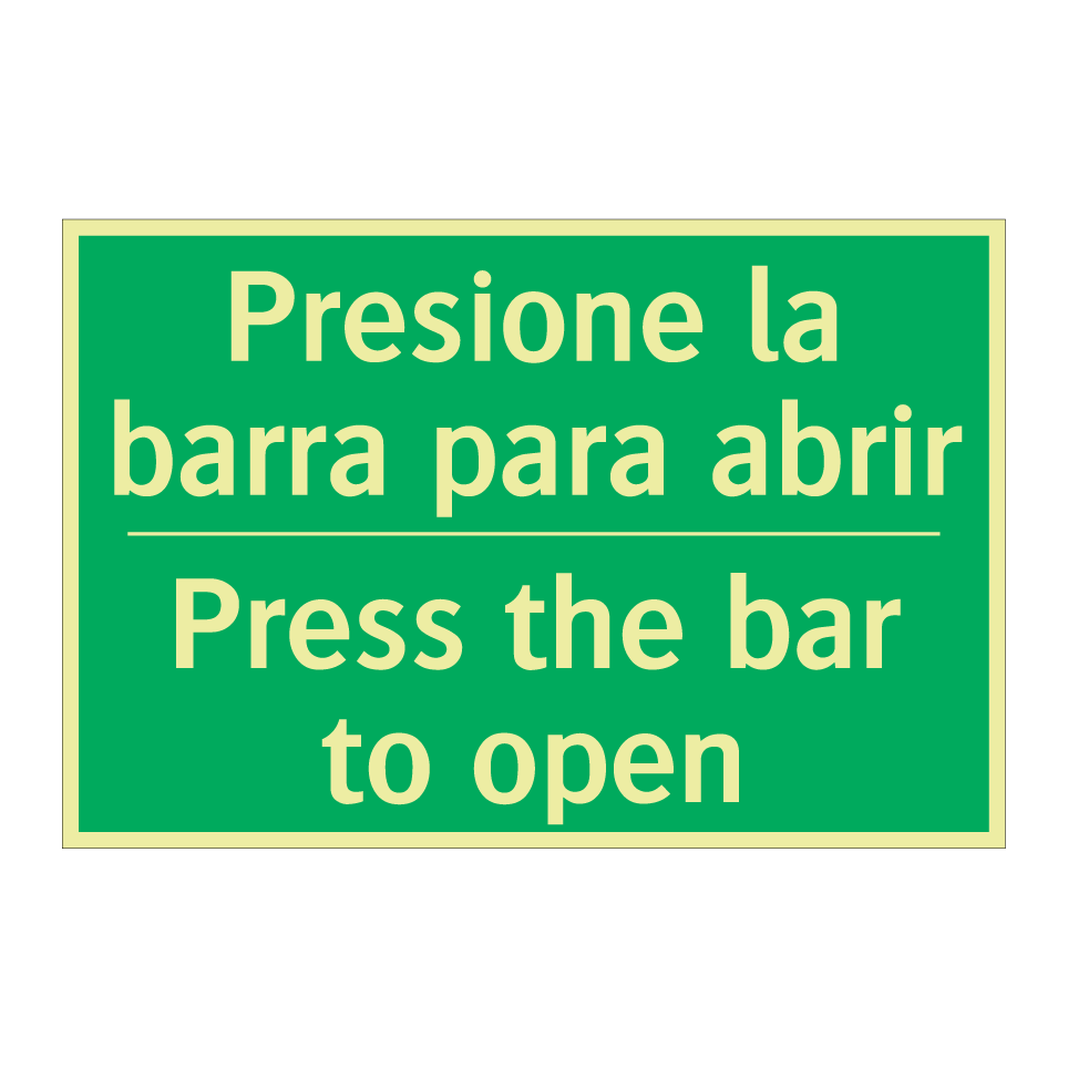 Presione la barra para abrir - Press the bar to open