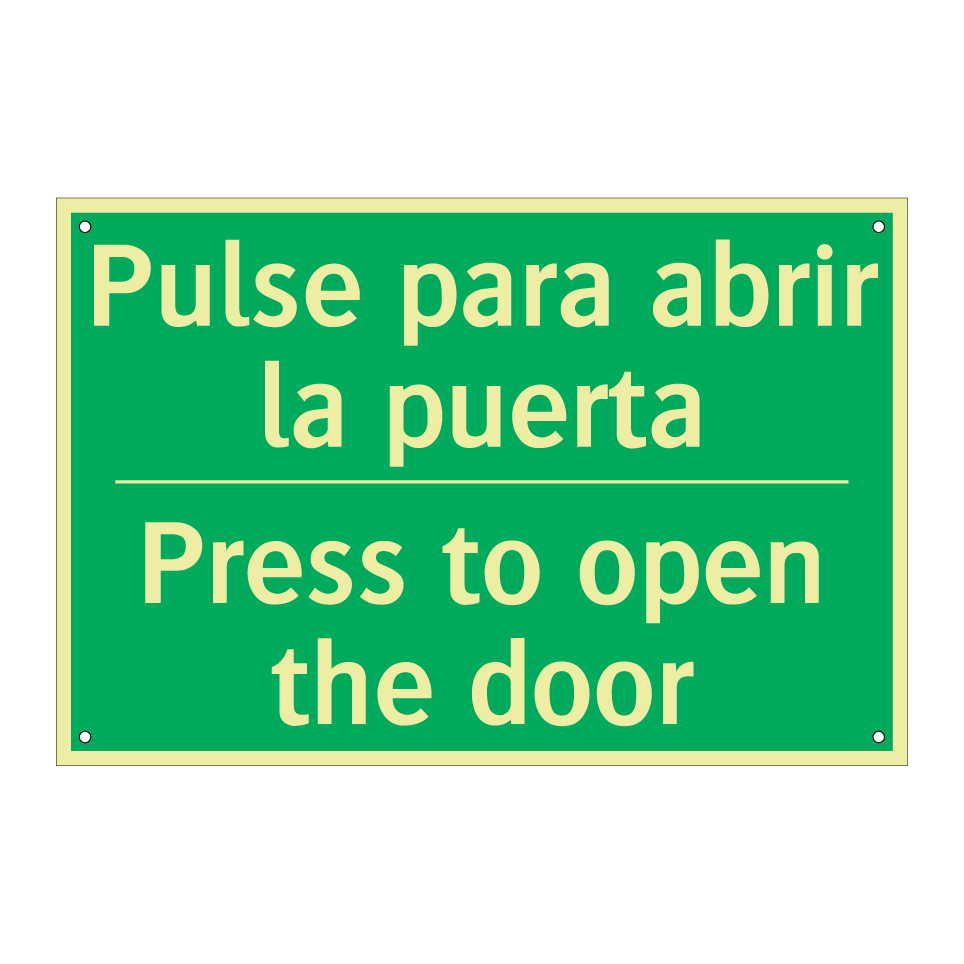 Pulse para abrir la puerta - Press to open the door