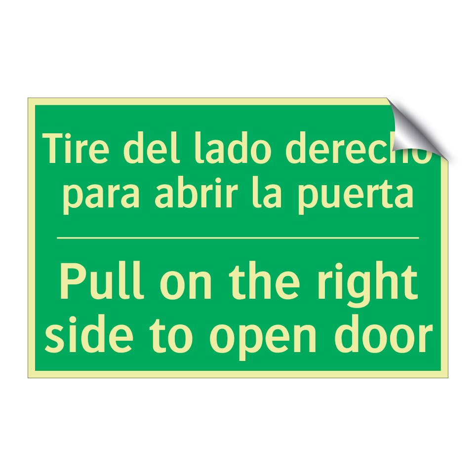 Tire del lado derecho para /.../ - Pull on the right side to /.../