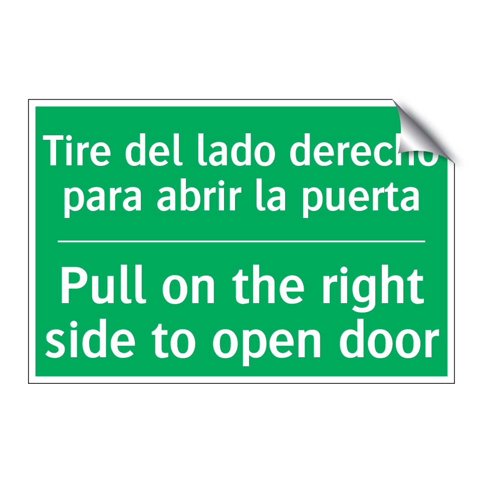 Tire del lado derecho para /.../ - Pull on the right side to /.../