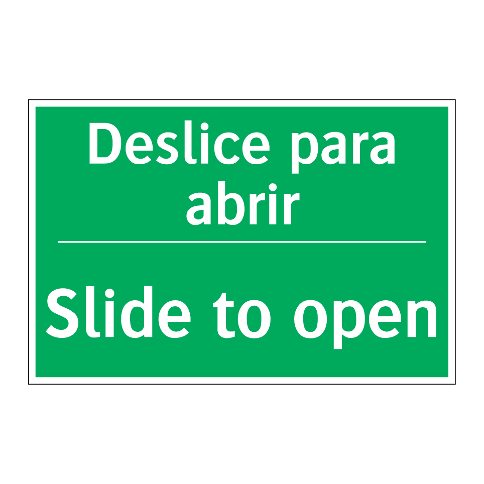 Deslice para abrir - Slide to open