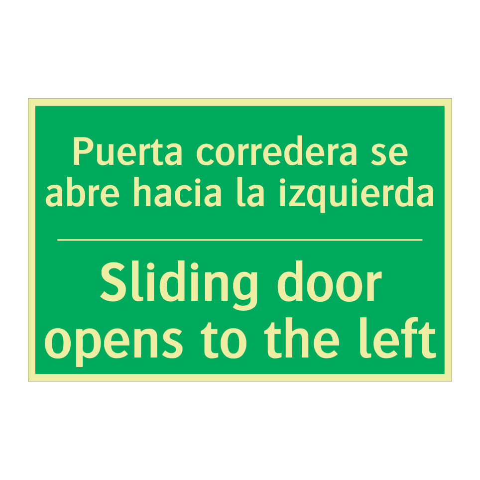 Puerta corredera se abre /.../ - Sliding door opens to the left