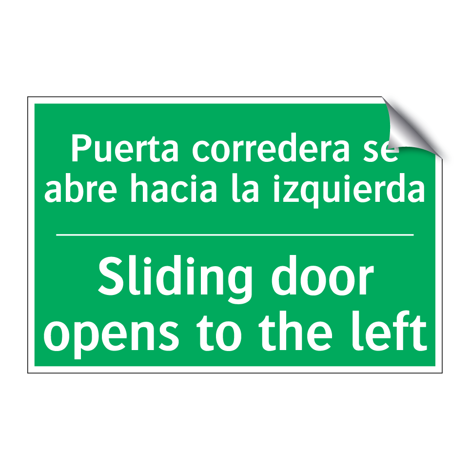 Puerta corredera se abre /.../ - Sliding door opens to the left