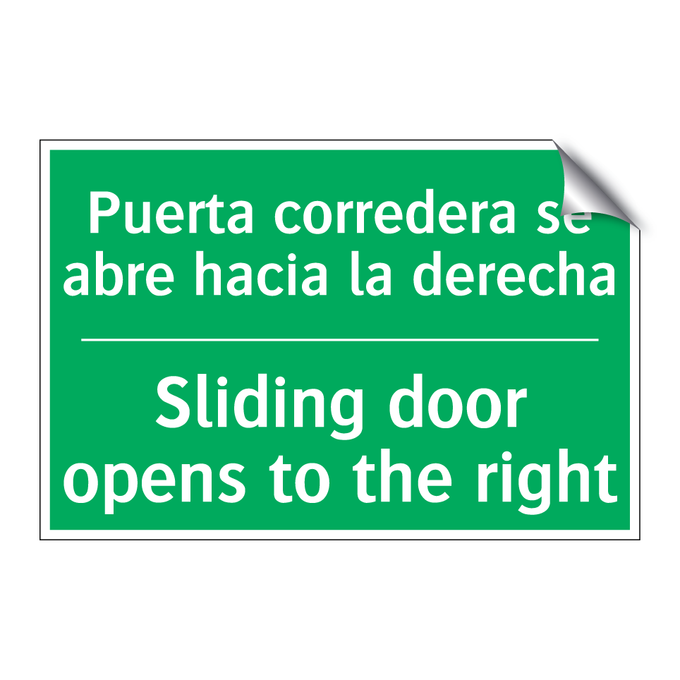 Puerta corredera se abre /.../ - Sliding door opens to the /.../