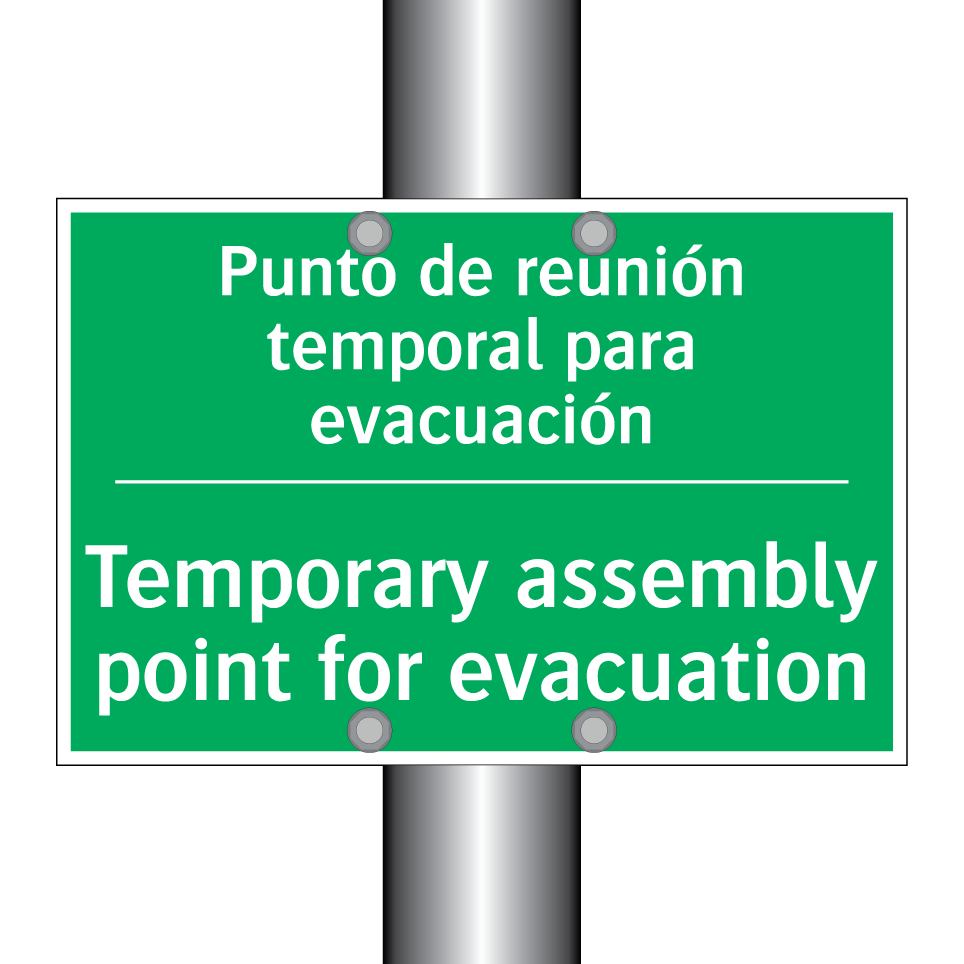 Punto de reunión temporal /.../ - Temporary assembly point for /.../