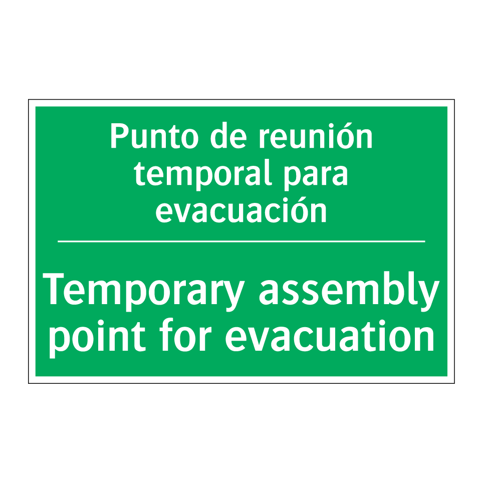 Punto de reunión temporal /.../ - Temporary assembly point for /.../
