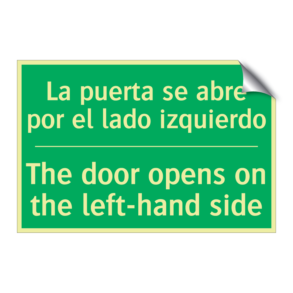 La puerta se abre por el lado /.../ - The door opens on the /.../