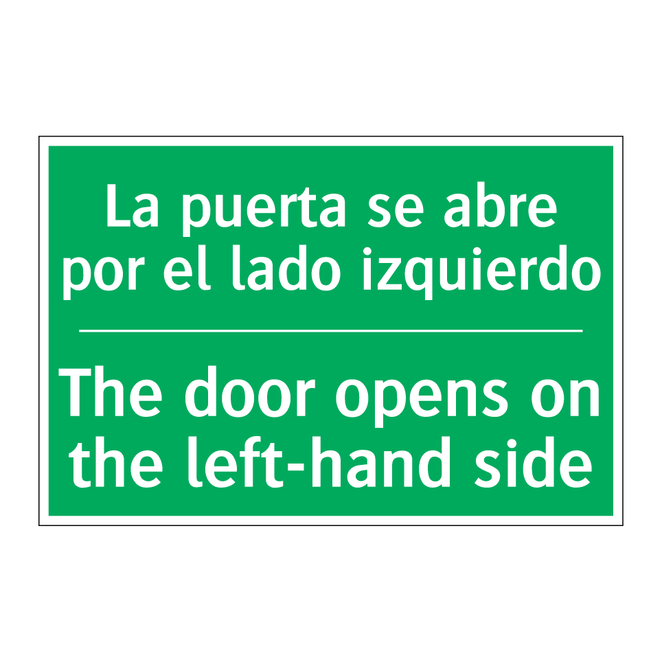 La puerta se abre por el lado /.../ - The door opens on the /.../