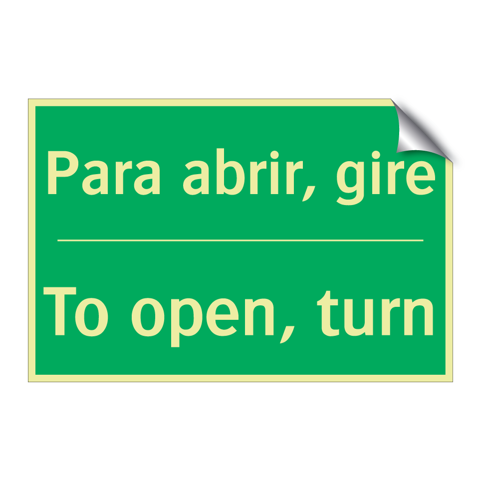 Para abrir, gire - To open, turn
