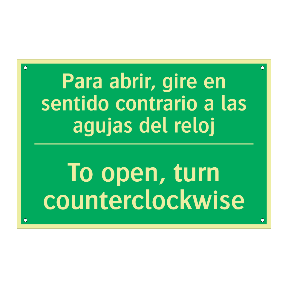 Para abrir, gire en sentido /.../ - To open, turn counterclockwise