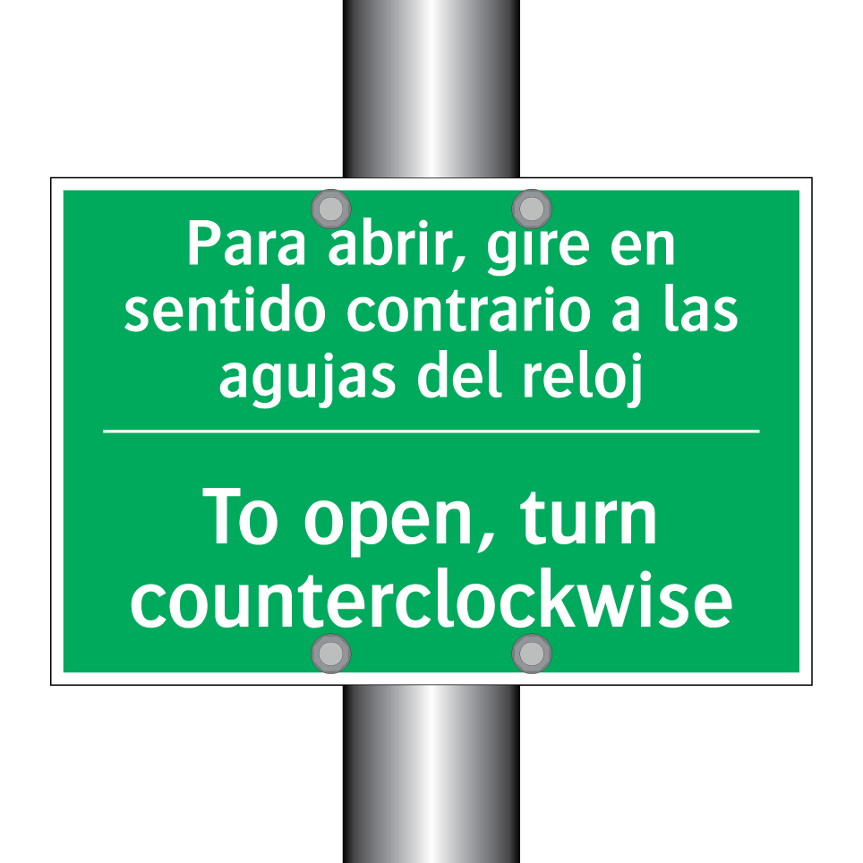 Para abrir, gire en sentido /.../ - To open, turn counterclockwise