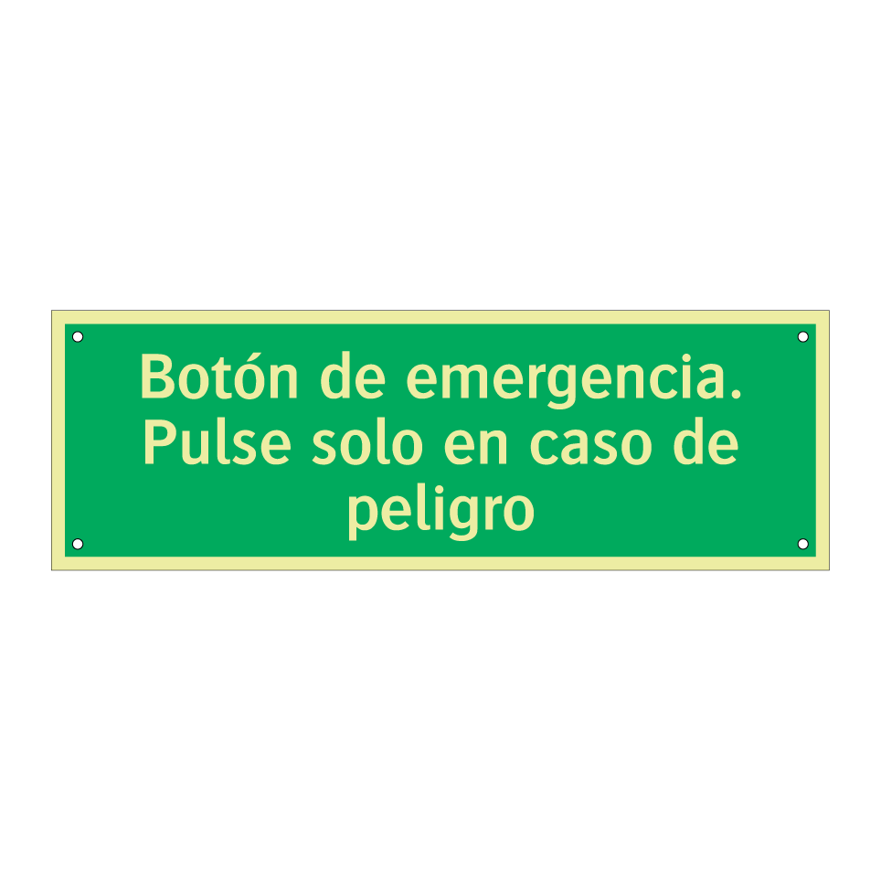 Botón de emergencia. Pulse solo en caso de peligro