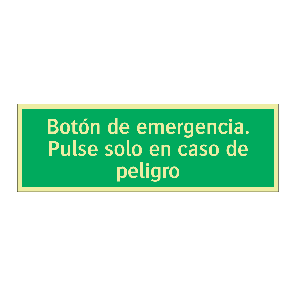 Botón de emergencia. Pulse solo en caso de peligro