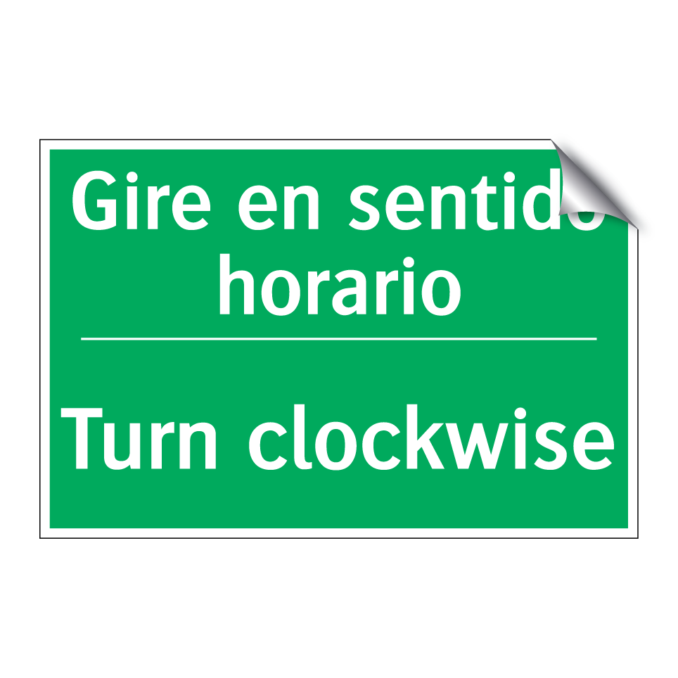 Gire en sentido horario - Turn clockwise