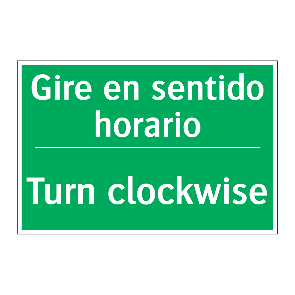 Gire en sentido horario - Turn clockwise