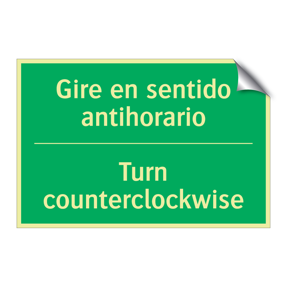 Gire en sentido antihorario - Turn counterclockwise