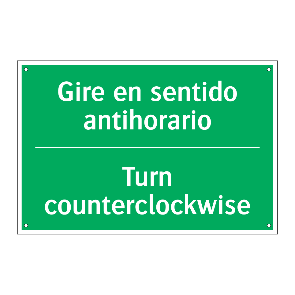 Gire en sentido antihorario - Turn counterclockwise