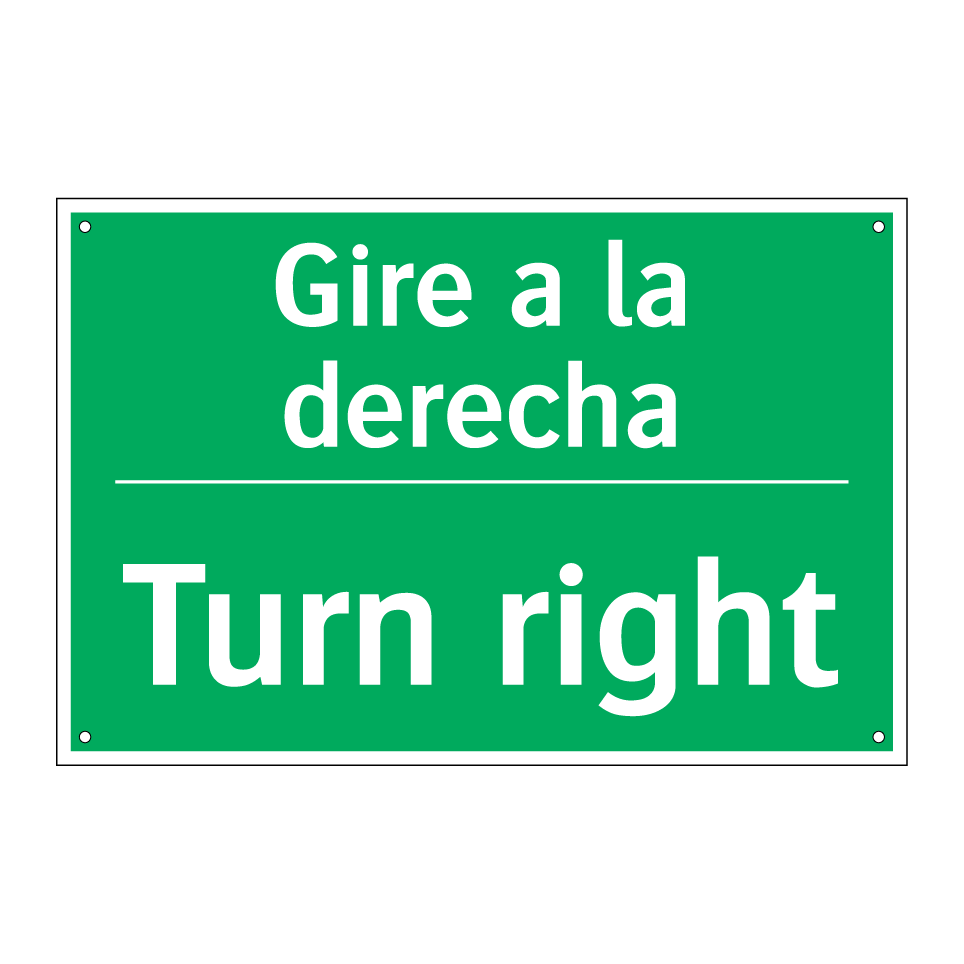 Gire a la derecha - Turn right