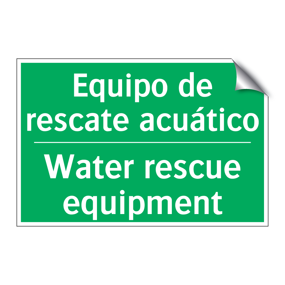 Equipo de rescate acuático - Water rescue equipment