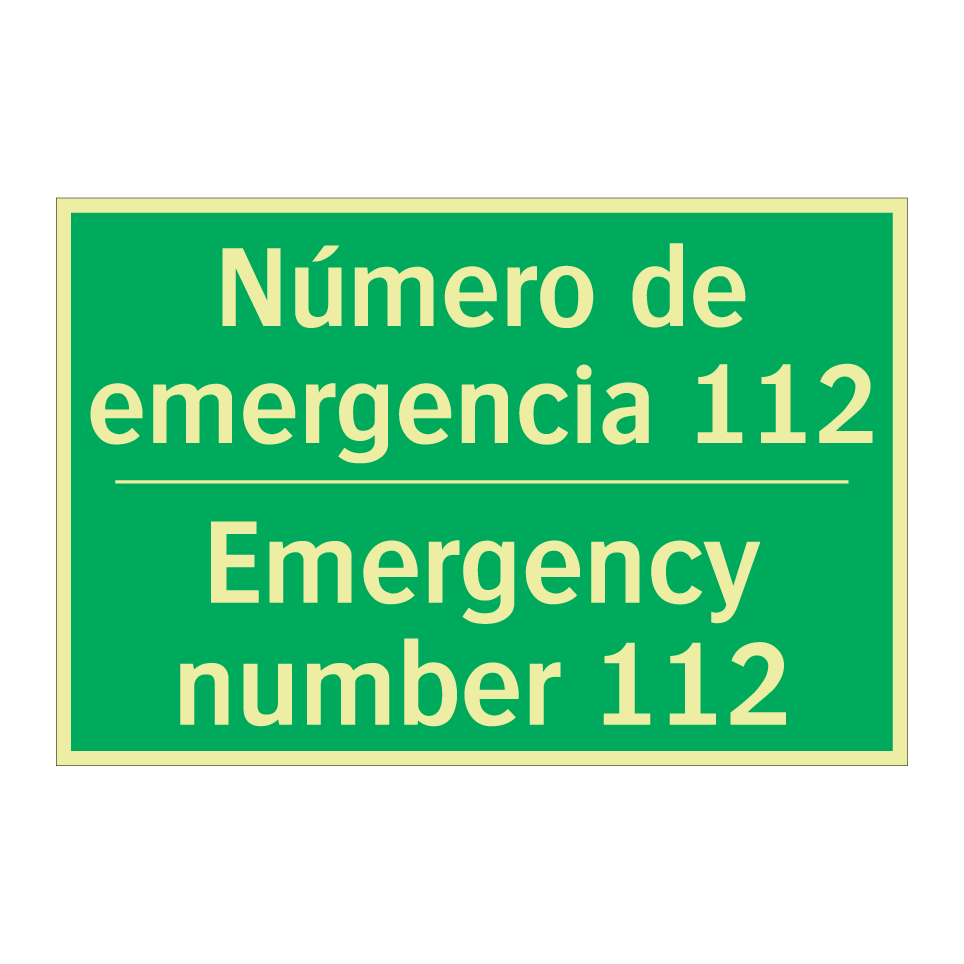 Número de emergencia 112 - Emergency number 112