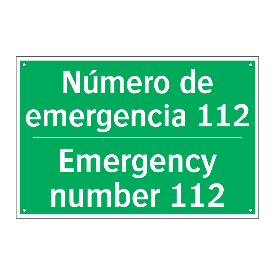 Número de emergencia 112 - Emergency number 112