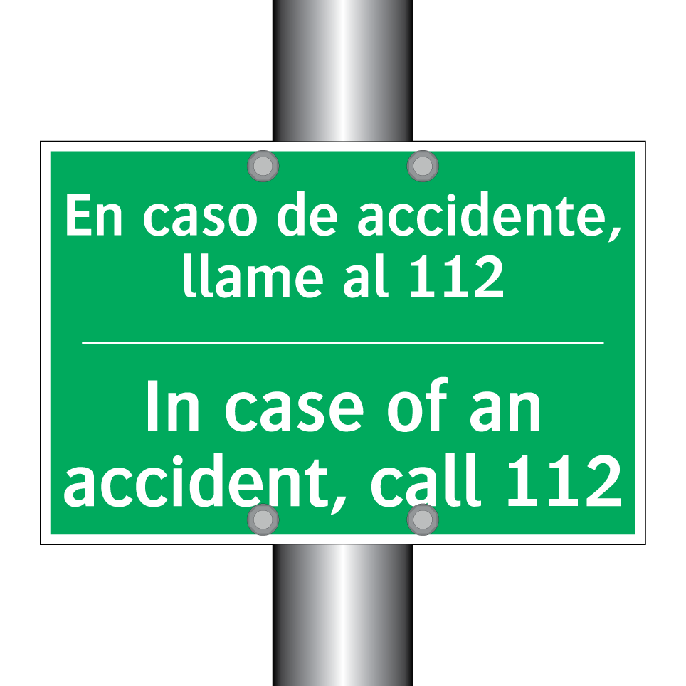 En caso de accidente, llame /.../ - In case of an accident, call /.../