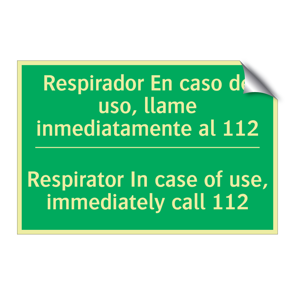 Respirador En caso de uso, /.../ - Respirator In case of use, /.../